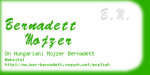 bernadett mojzer business card